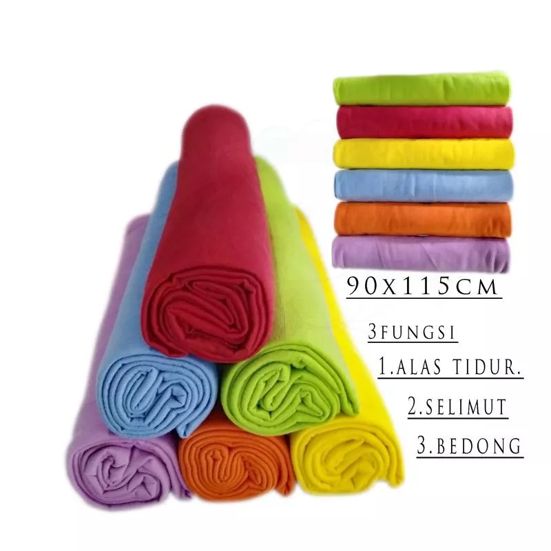 Bedong Bayi Rainbow 100X90 isi 6pcs Kain Bedong Bayi 6 in 1 / Polos Selimut Bayi Swaddle Wrap Baby Adem lembut tidak gatal