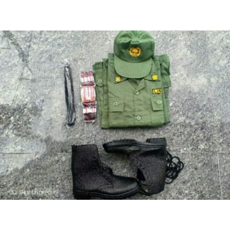 Seragam Linmas Setelan 1 set Linmas Sepatu