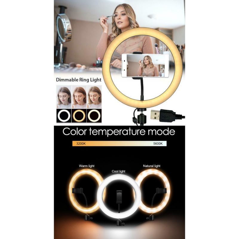 Ring Light 26cm Lampu Selfie Besar Ringlight Studio 26cm Lampu Make up