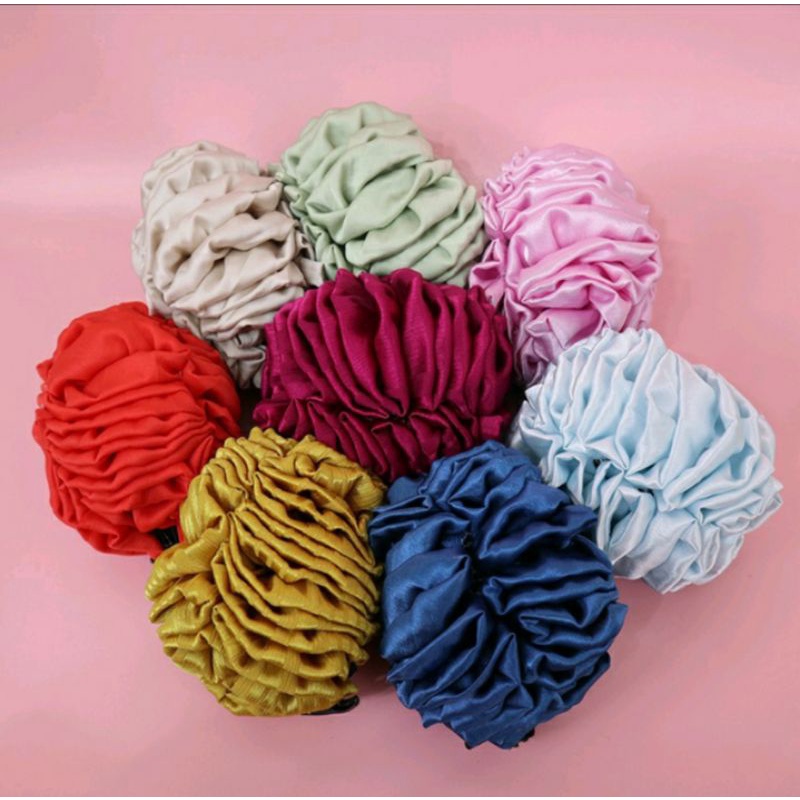 (FREE MASKER/IKAT RWMBUT)IKAT RAMBUT/JEPIT RAMBUT Cepol Jilbab Hitam Jepitan Rambut Cepol Hijab Scru