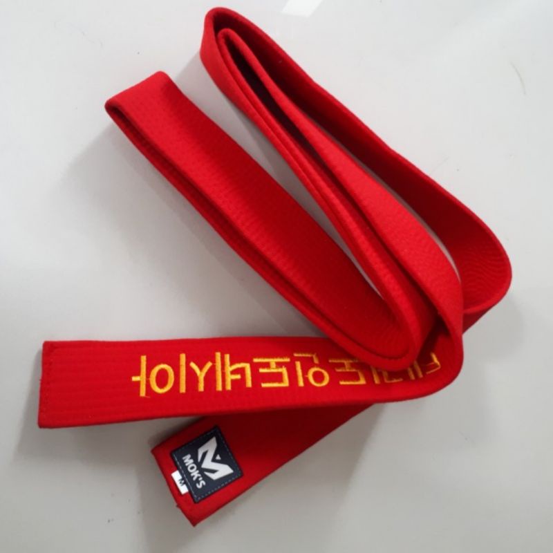 SABUK MERAH MOKS RED BELT BY MOKS SABUK TAEKWONDO