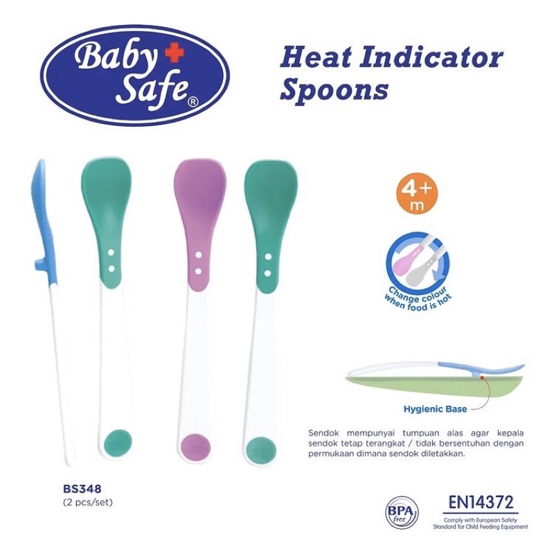 Babysafe heat indicator spoon