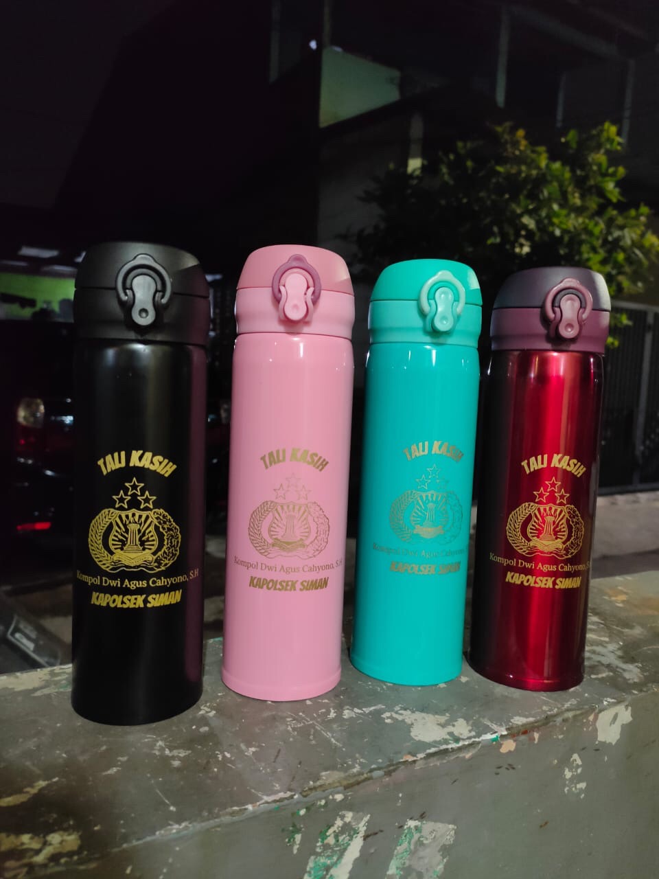 Souvenir Botol Termos Stainless Custom Nama/gambar 500ml Souvenir Termos Niagara