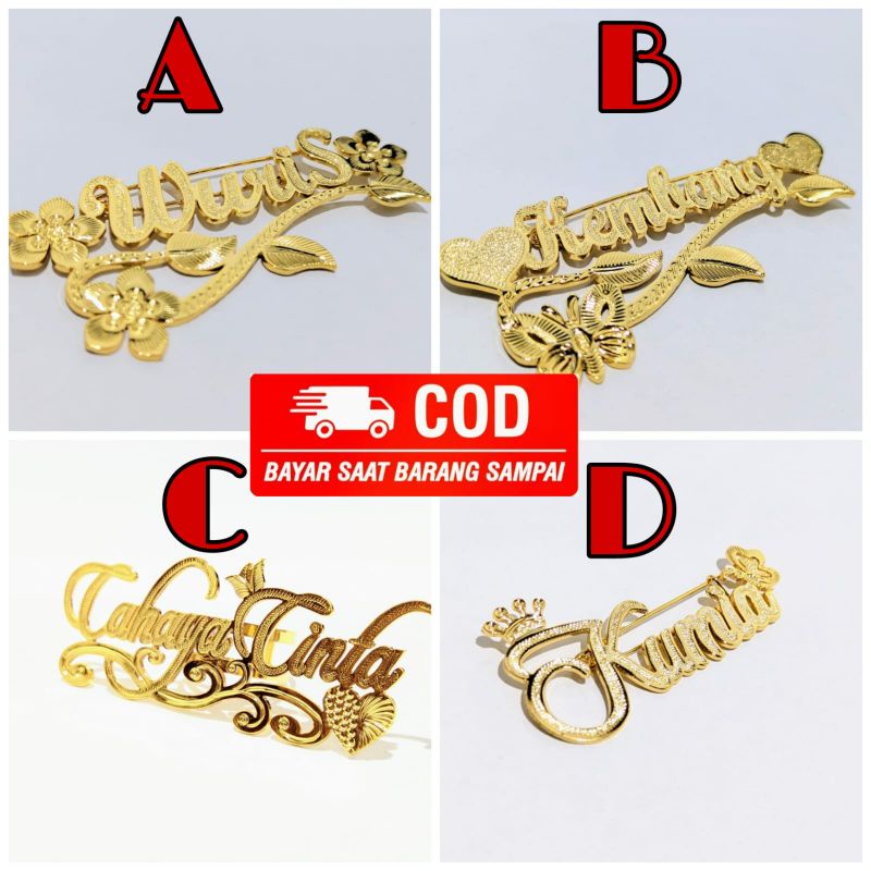 Bros nama Bros custom Bros nama lapis emas