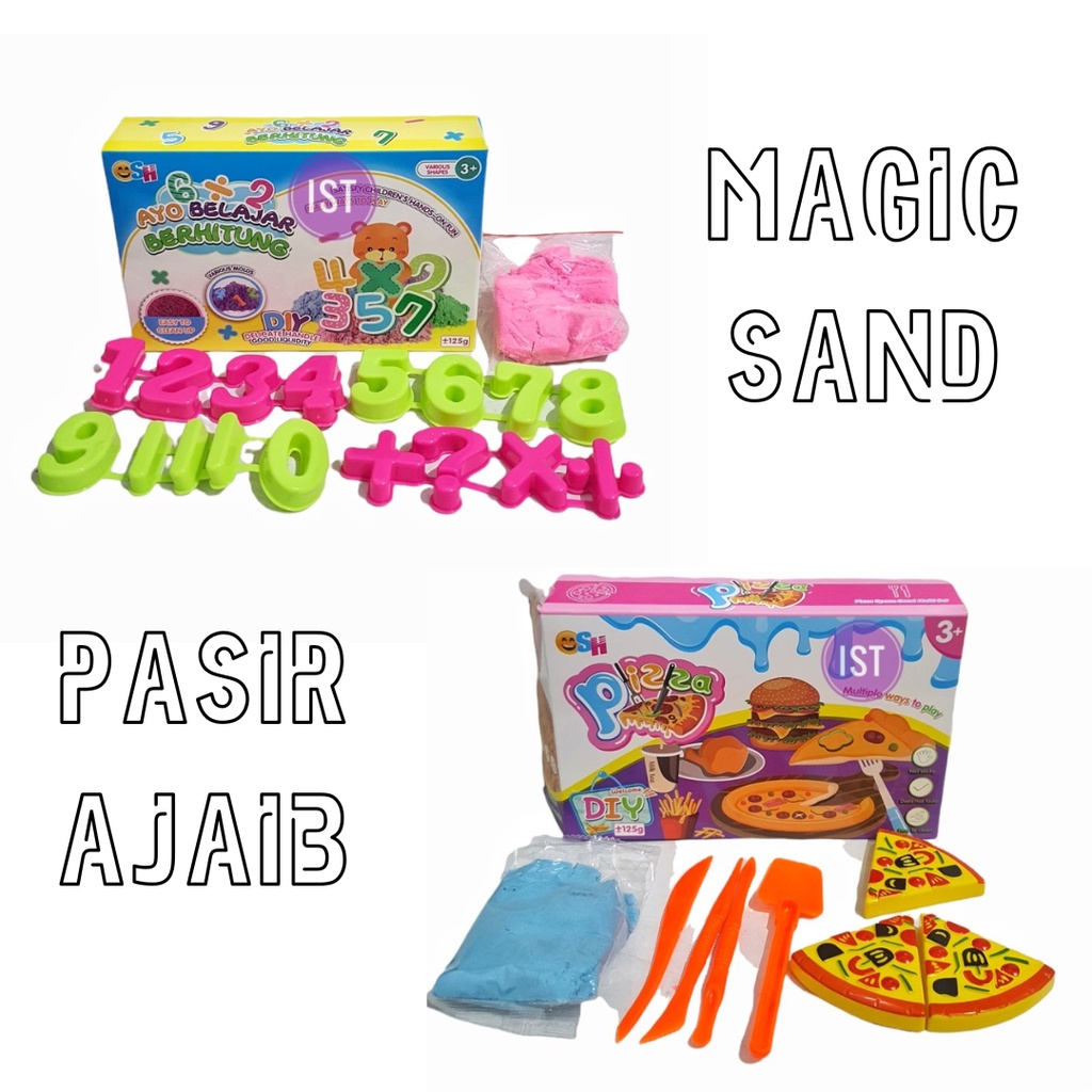 MWN Mainan Pasir Ajaib Magic Sand Pizza SH156 / Belajar Berhitung SH230