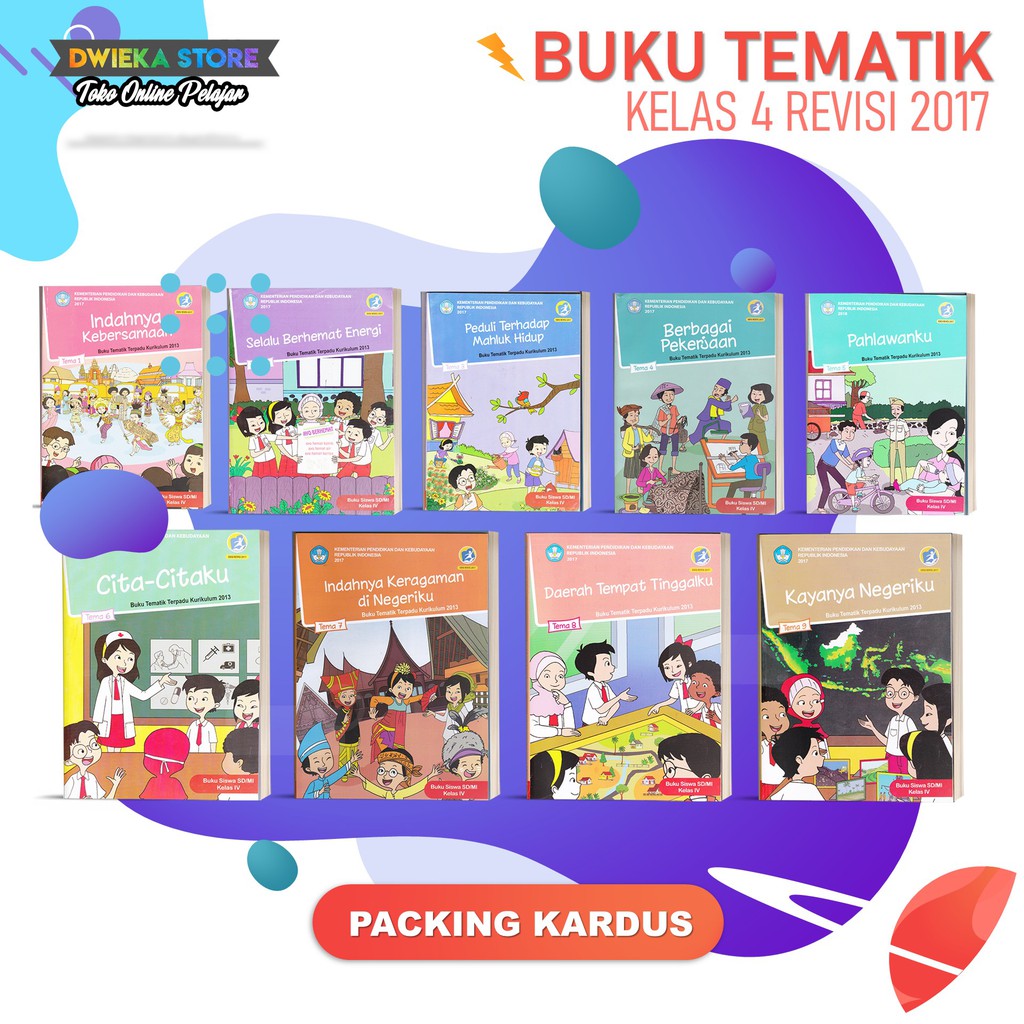 Buku Tematik Sd Kelas 4 Tema 1 2 3 4 5 6 7 8 9 Kurikulum 2013 Revisi 2017 Cetakan 2020 1 Buku Shopee Indonesia