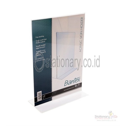 

Bantex Stand Up Sign Holder A4 Transparent #8854
