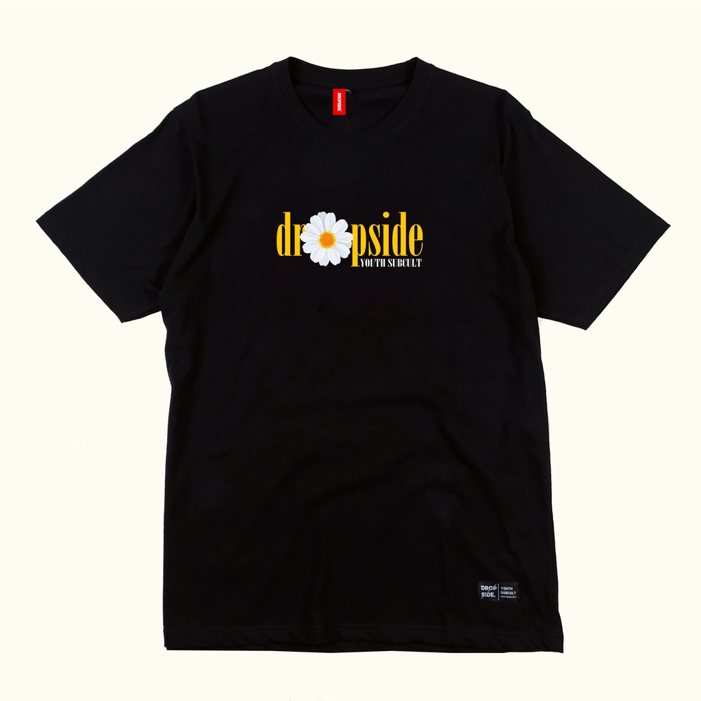 DROPSIDE KAOS PRIA LENGAN PENDEK MOTIF BUNGA DAISY / KAOS DISTRO DAISY