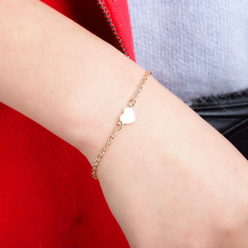 Simple and sweet all-match heart-shaped love peach heart bracelet