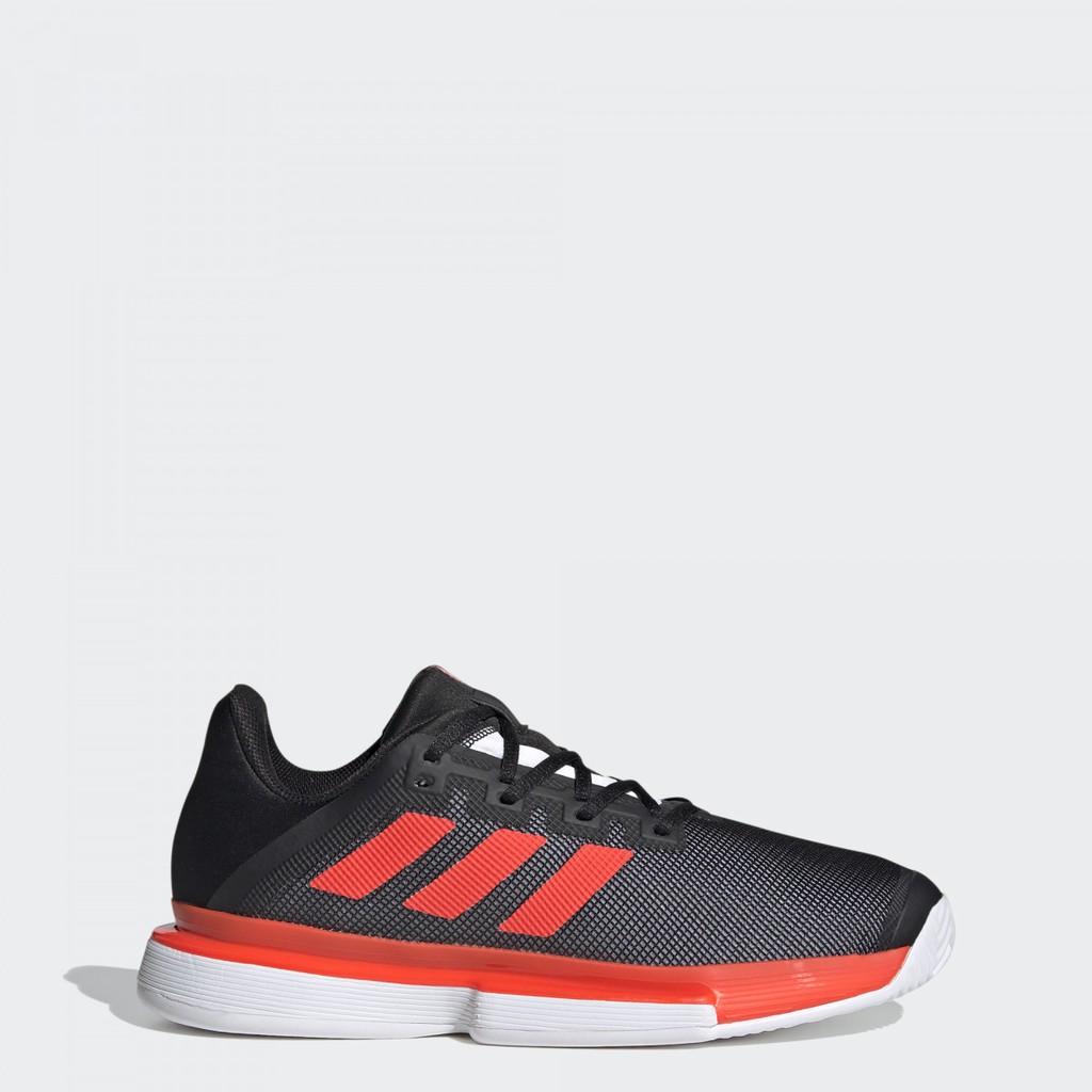 Sepatu Tenis Tennis Adidas SoleMatch Bounce Hard Court Black Red  White Original