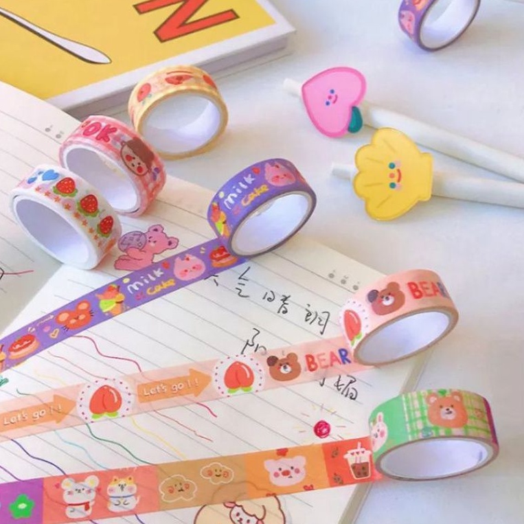 

Washitape tape motif lucu/Washi tape journaling/Washi Tape motif lucu