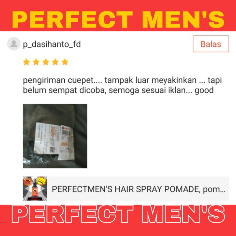 POMADE CAIR TERLARISS / POMADE LIQUID /POMADE SPRAY WANGI GRATIS SISIR + STIKER POMADE GROSIR POMET PERFECTMENS POMADE SPRAY CAIR MURAH GROSIR minyak rambut cowok parfum rambut pria hair styling