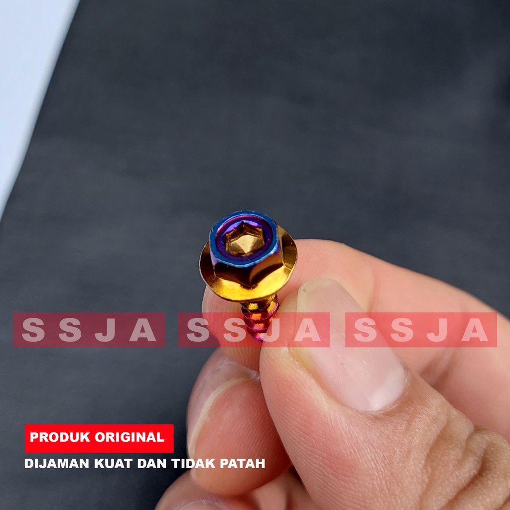 Paket| 10 PCS Baut Klip Body Motor Yamaha / Baut Body Cacing + Kleman Body / Mur Baud Bodi Motor / Baud Body Motor Yamaha / Baut VariasI