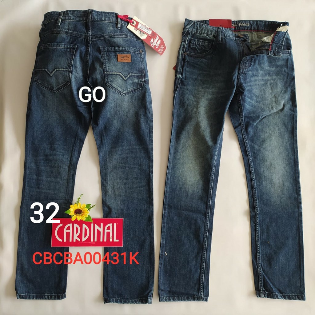 gos  32 CARDINAL CBCBA Celana Panjang Jeans Reguler Fit Slim Fit Straight Slim Bawahan Laki Dewasa