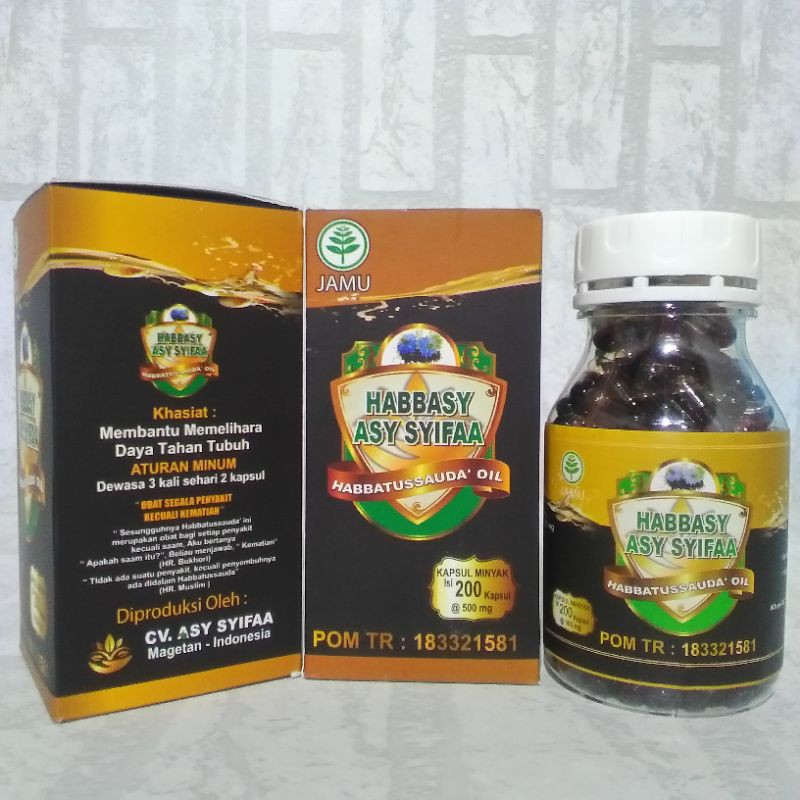 Habbatussauda Oil Kapsul Minyak Habbatusauda Habbasyi Asy-Syifa 200 Kapsul