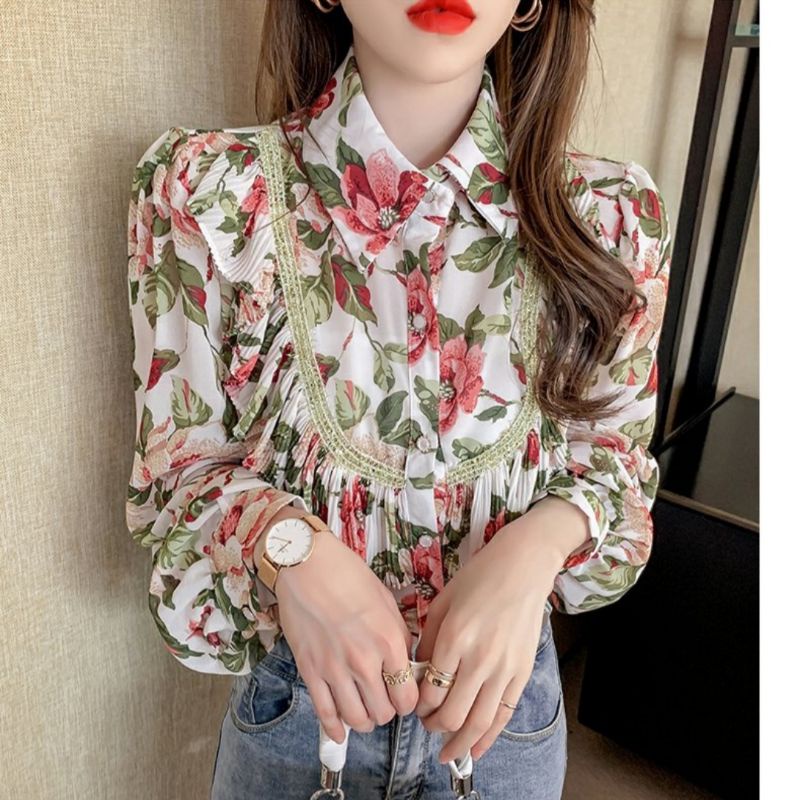 MDLV ~ 5192# Lona Ruffle Shirt Blouse Korea Atasan Blouse Premium Import Fashion Import