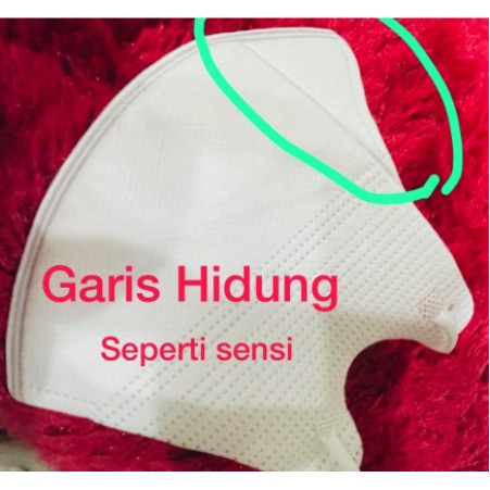 Masker Duckbill Garis Hidung Lembut 3 Ply Hitam/Putih isi 50 pcs