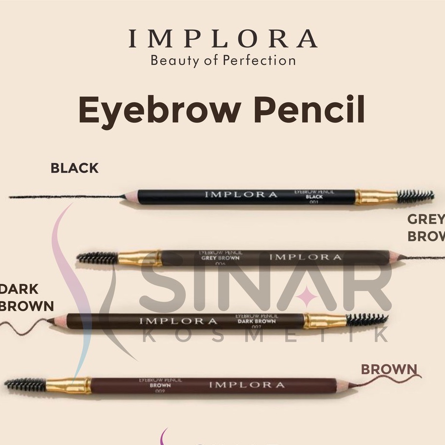 IMPLORA Pensil Alis/ Soft Brow Pensil Kosmetik