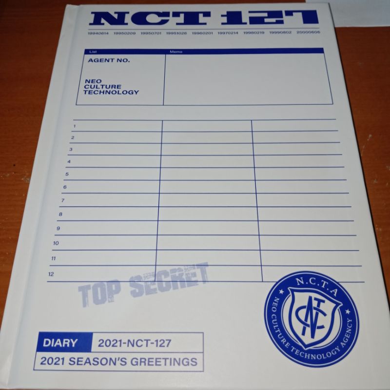 NCT 127 DIARY SG 2021