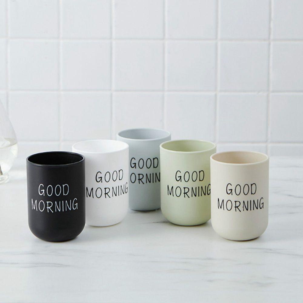 Lanfy Good Morning Cup Portable Healthy Nordic Style Organizer Cup Untuk Jus Susu Teh Cangkir Dapur Sikat Gigi Tempat Minum C0ffee Mug