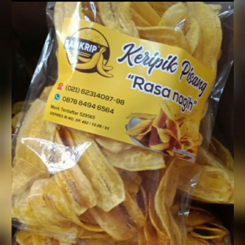 

FREE ONGKIR Jkt Tgr Bks. GARANSI produk utuh sampai tujuan. FRESH SETIAP HARI. [HALA] kripik pisang rasa nagih. merk Sankrip. ngemil dgn rasa aman (alami). ada depkes