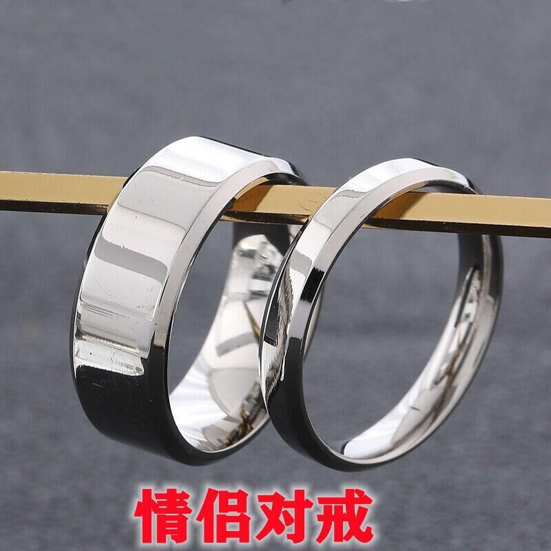 Cincin Korea gaya sederhana glossy beberapa cincin sepasang titanium baja beberapa cincin ornamen st