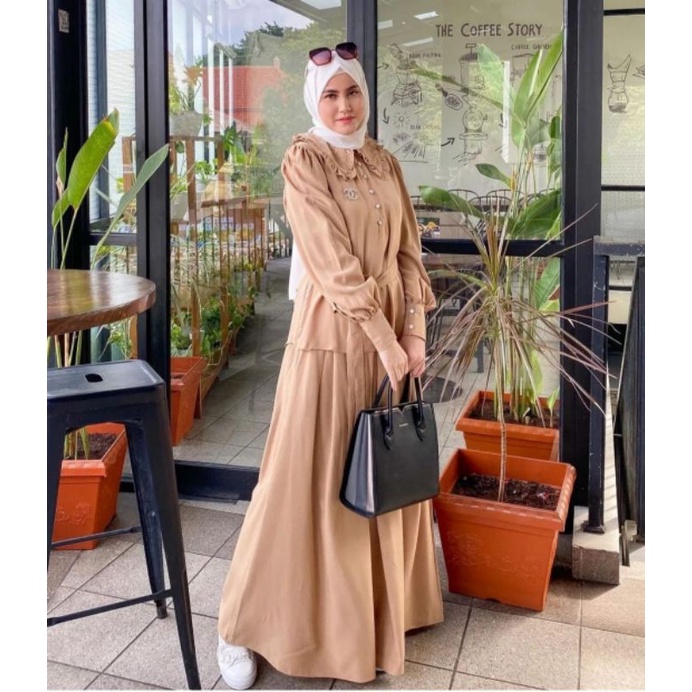 Zana set premium cotton syakila wanita muslim