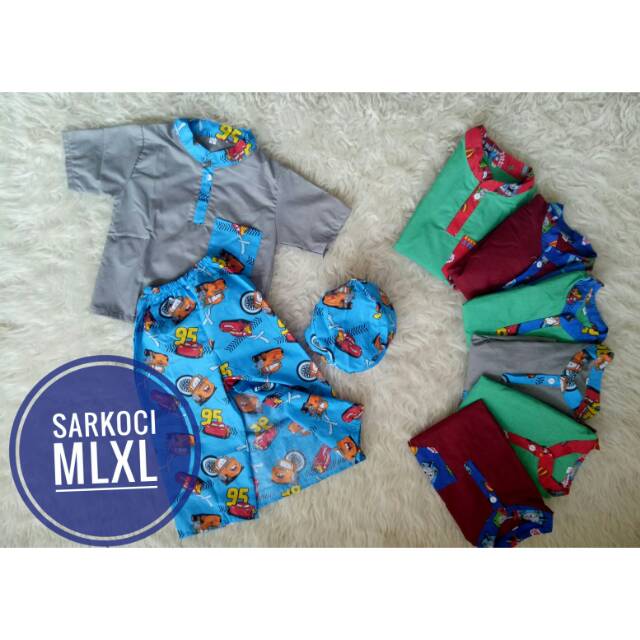 PILIH MOTIF Sarkoci/busana muslim/baju muslim anak/sarkoci karakter/termurah/konveksi baju bandung