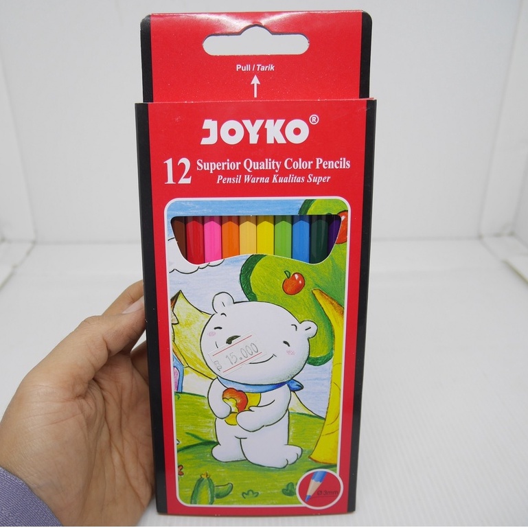 

PENSIL WARNA JOYKO ISI 12 PENDEK / 12 PANJANG / 24 WARNA