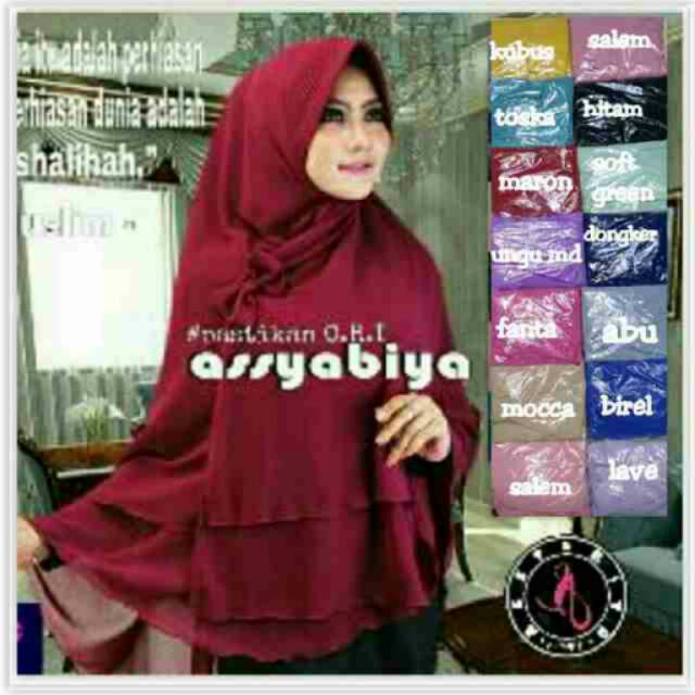 kerudung hijab jilbab instan khimar syari ASSYABIYA W/PET