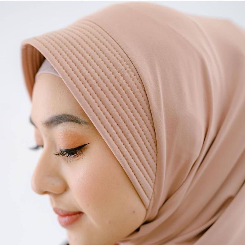 Bergo Hamidah ( ORI ) / Bergo Jersey Menutup Dada / Hijab Instan Jersey-2