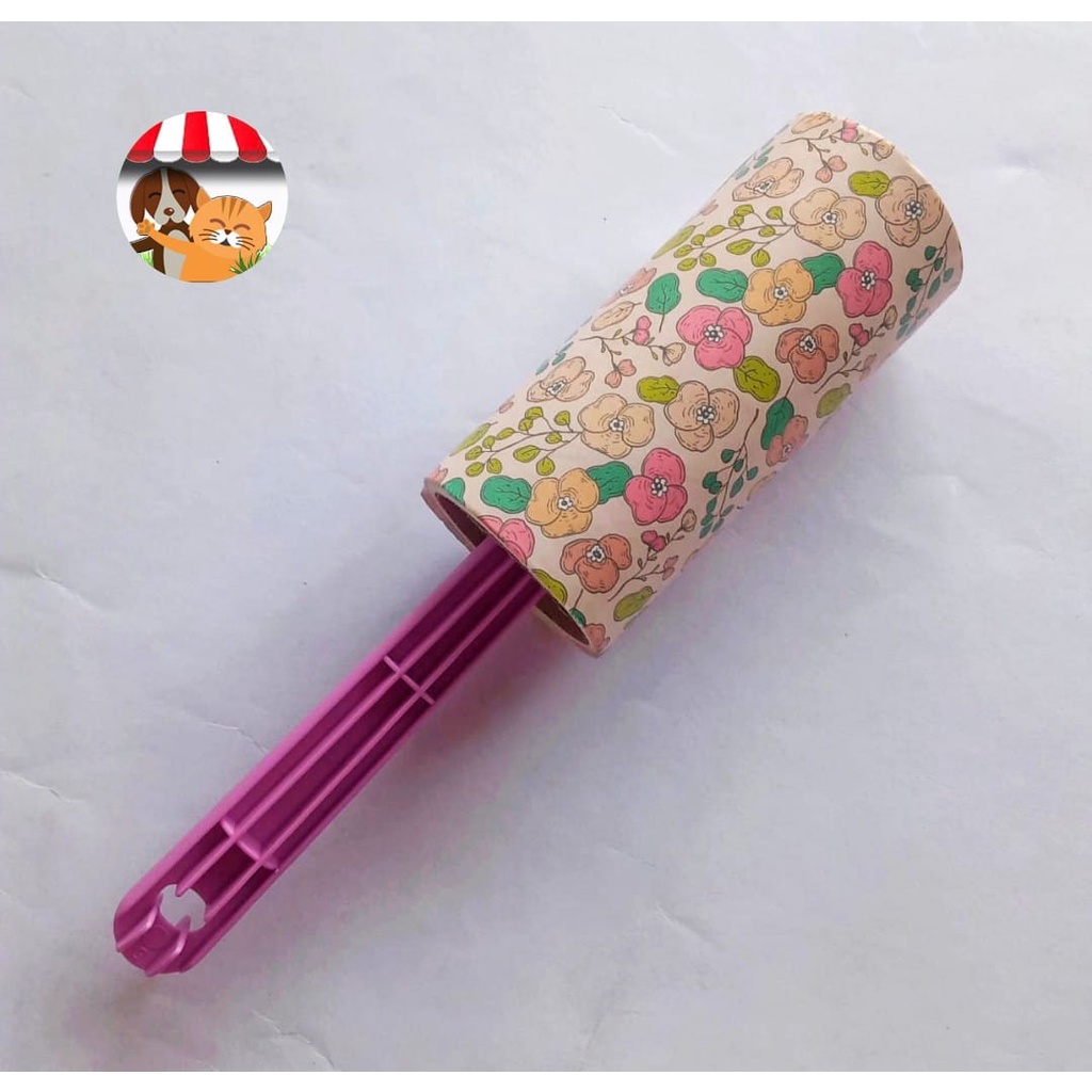 Roll Pembersih Bulu Hewan Kucing Anjing Kelinci - Lint Roller Motif Bunga - Roll Pengangkat Bulu