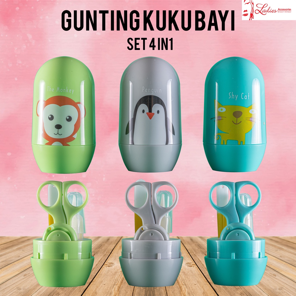 Gunting Kuku Bayi Set Baby Care Isi 4 Pcs / Baby Nail Clipper Set