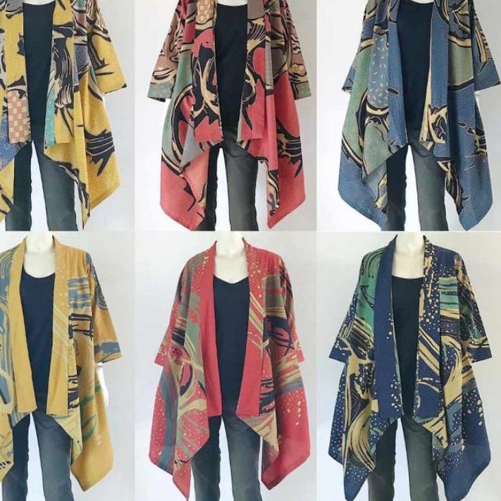 Wow Murah Meriah.. LONG CARDI BATIK ASIMETRIS | LONG VEST BATIK WANITA ASIMETRIS