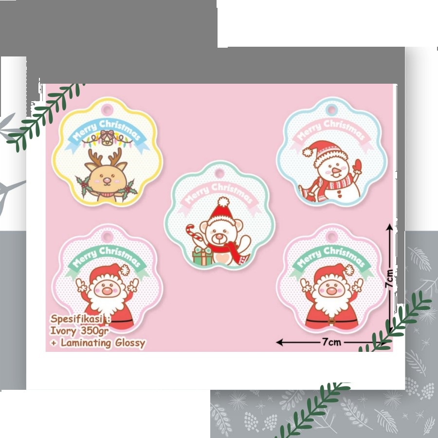 

Hang Tag Natal / Label Kartu Ucapan Natal-Santa