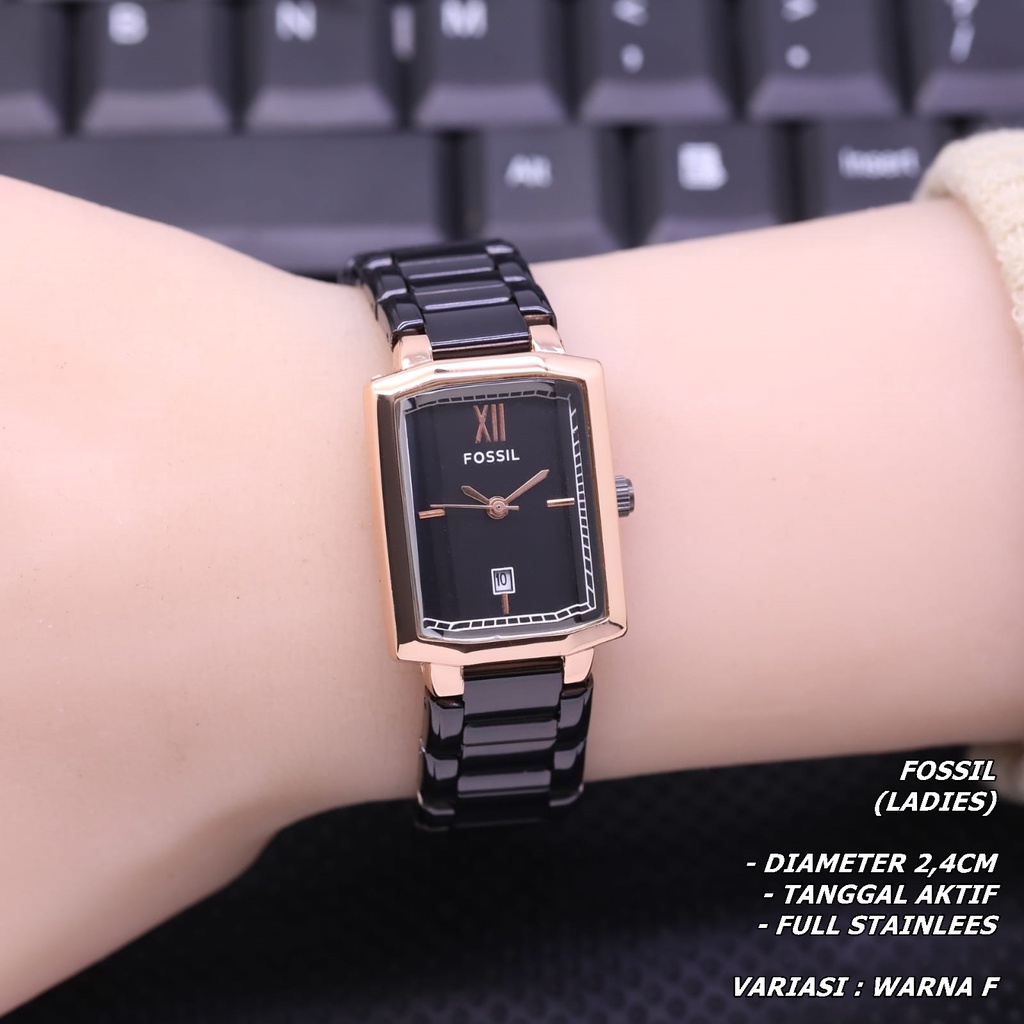 JAM TANGAN WANITA FASHION RANTAI BODY SEGI TANGGAL AKTIF