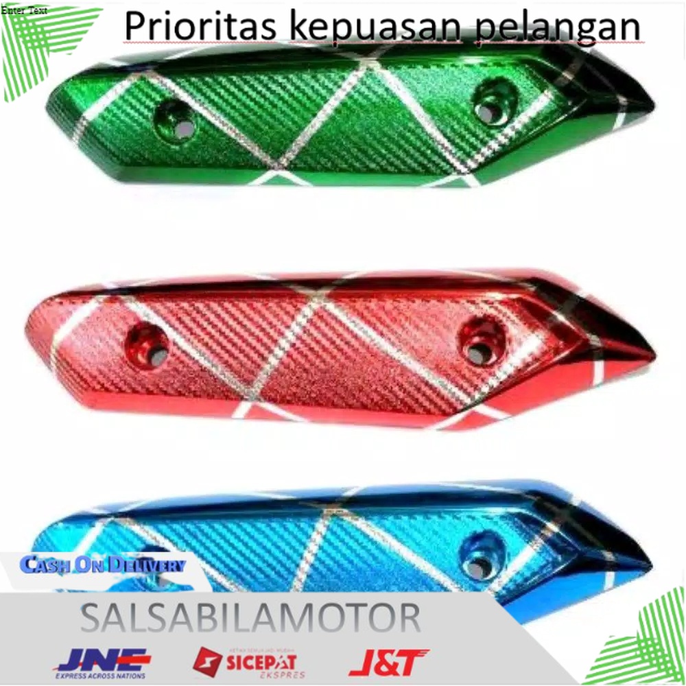 TUTUP KNALPOT Cover Knalpot Beat karbu Motif Garis/ Pelindung Knalpot / Penutup knalpot Beat Karbu M