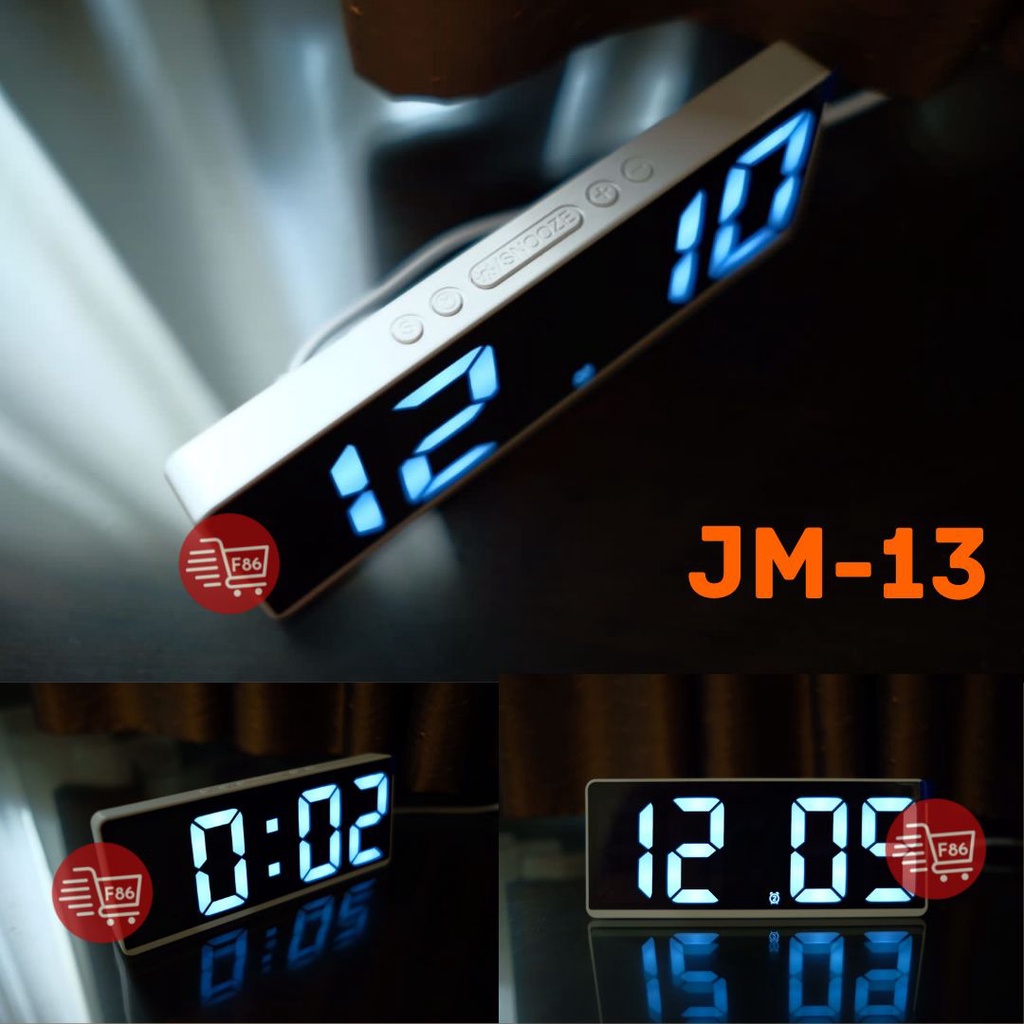 Jam Meja Digital Led Weker / Smart Digital Alarm Clock Mirror Desktop