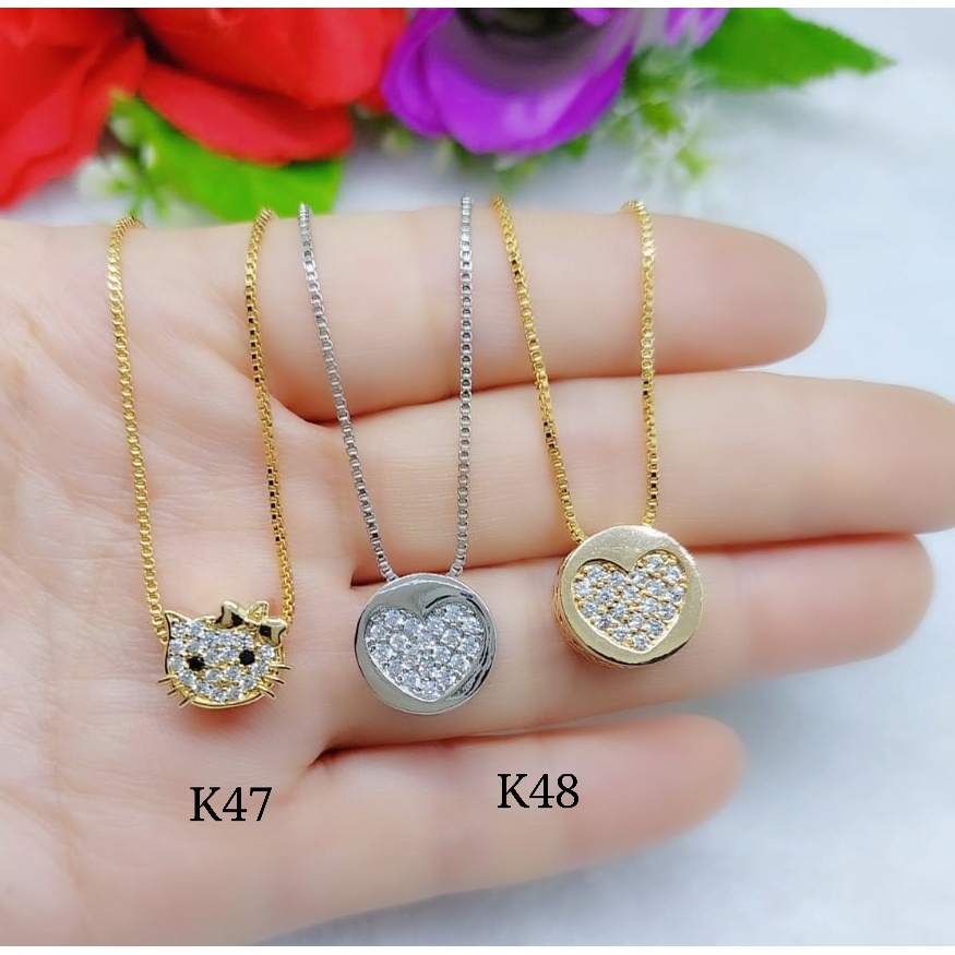 Kalung xuping permata lapis emas perhiasan fashion K45-48