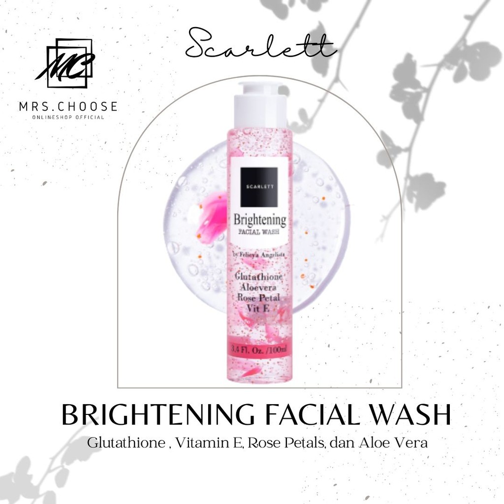 Scarlett Brightening Facial Wash – All Skin Type Original - paket bodycare skincare sabun mandi pera
