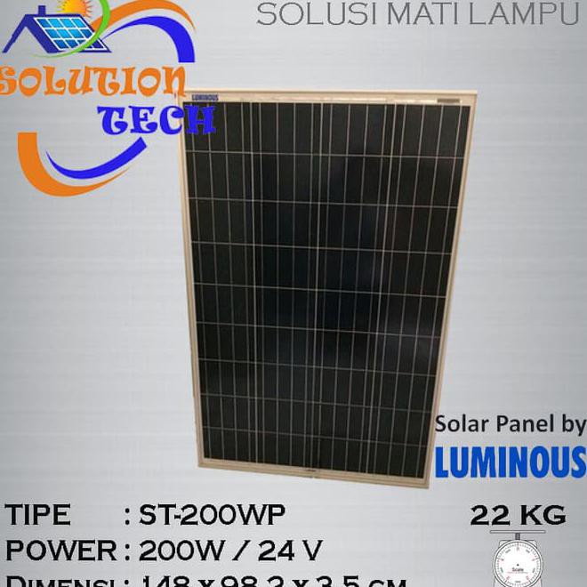 Solar Panel 200Wp Luminous Solar Cell