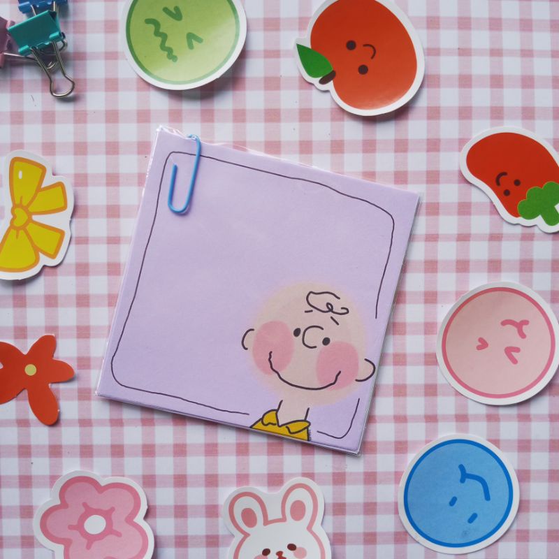 PRINT MEMOPAD UKURAN 8 X 8 cm KETEBALAN 80 GSM / MEMOPAD TERMURAH /  MEMO PRINT LUCU-9