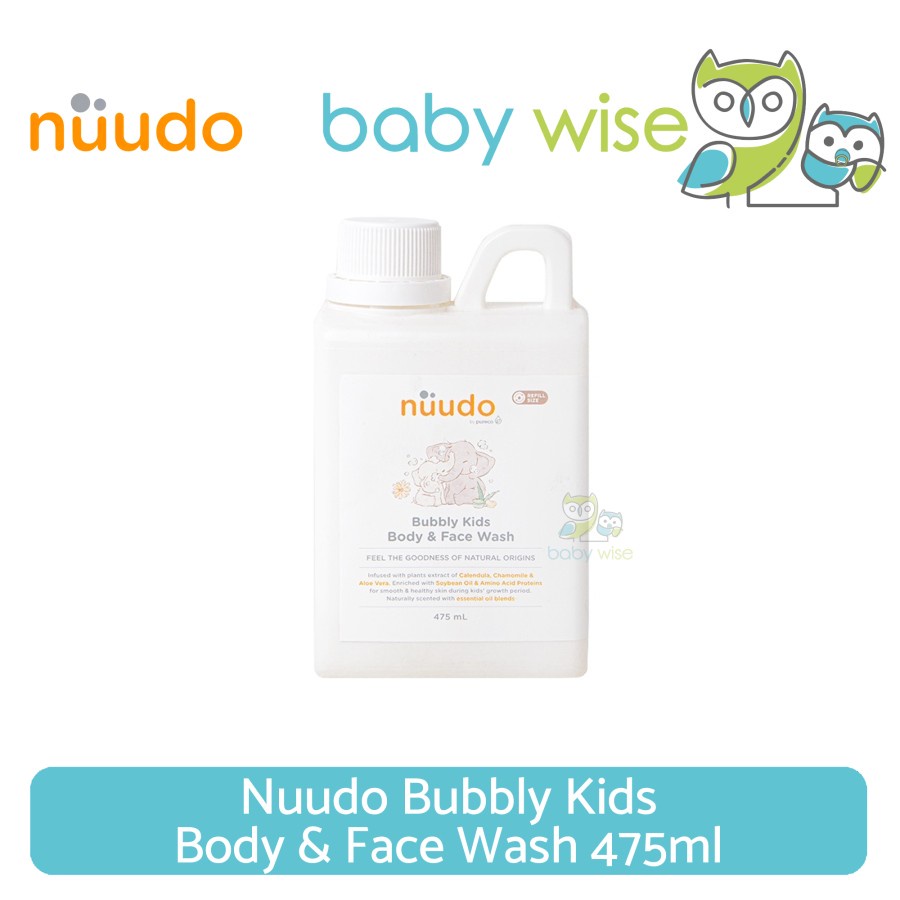 Nuudo Bubbly Kids Body &amp; Face Wash 475ml