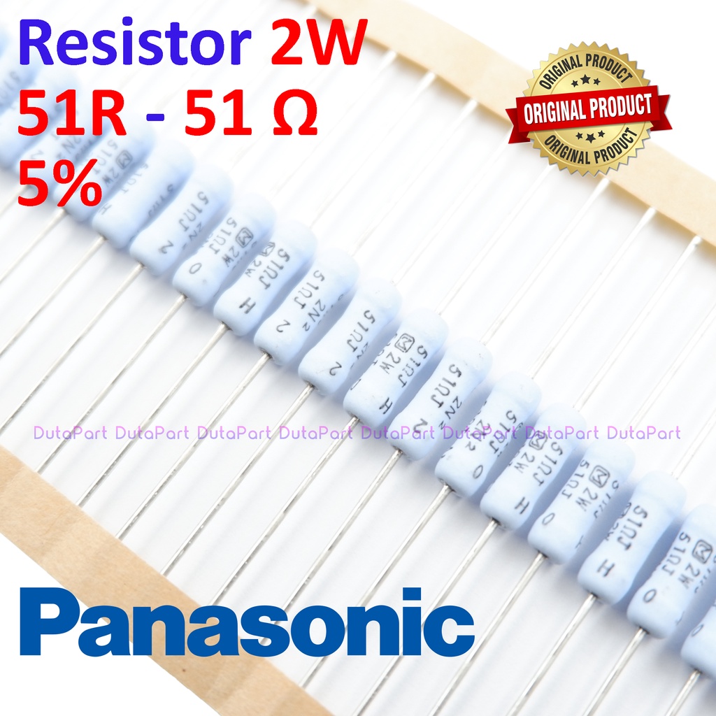 Resistor 51 Ohm 2 Watt 5% ORIGINAL PANASONIC 2W 51R HIGH QUALITY