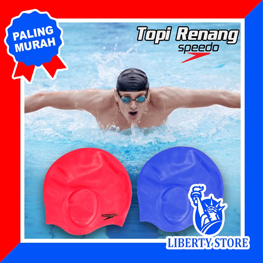Topi Renang Dewasa Anak Anti SILICON TUTUP TELINGA SPEEDO