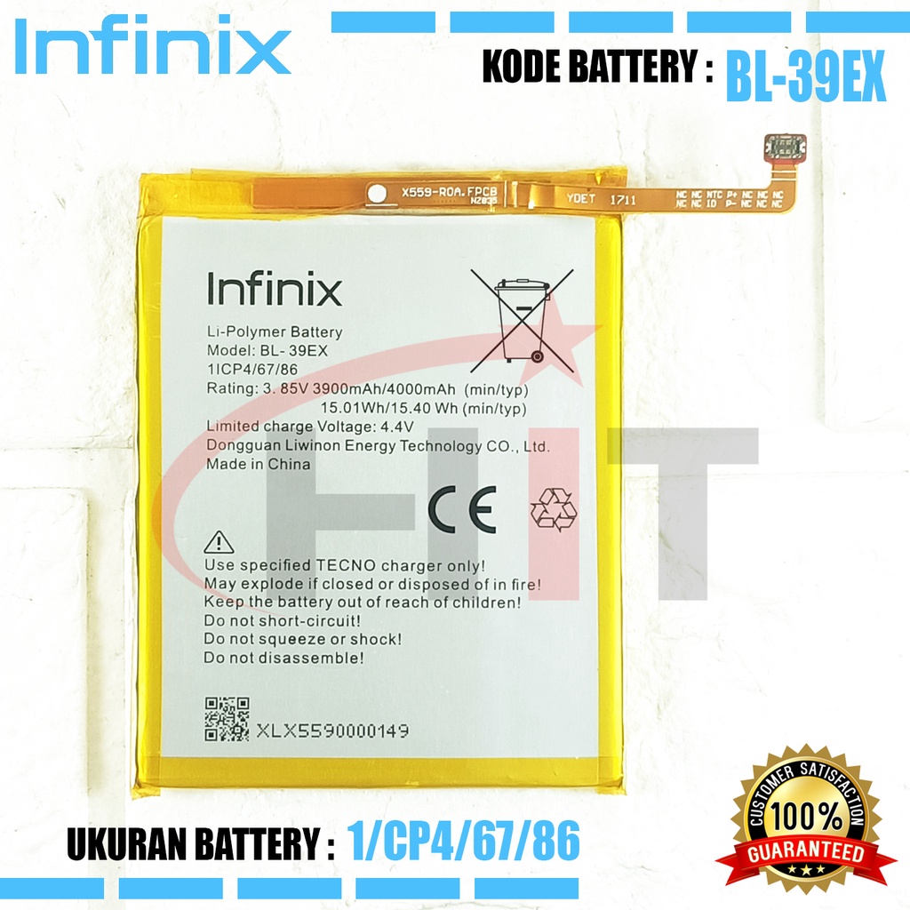 Baterai Battery Infinix Hot 5 X559 Kode BL-39EX