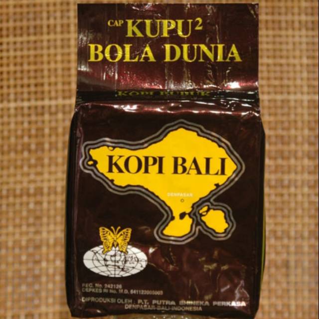 

Kopi Bali Cap Kupu-Kupu Bola Dunia Alumunium Arabusta 250 Gram