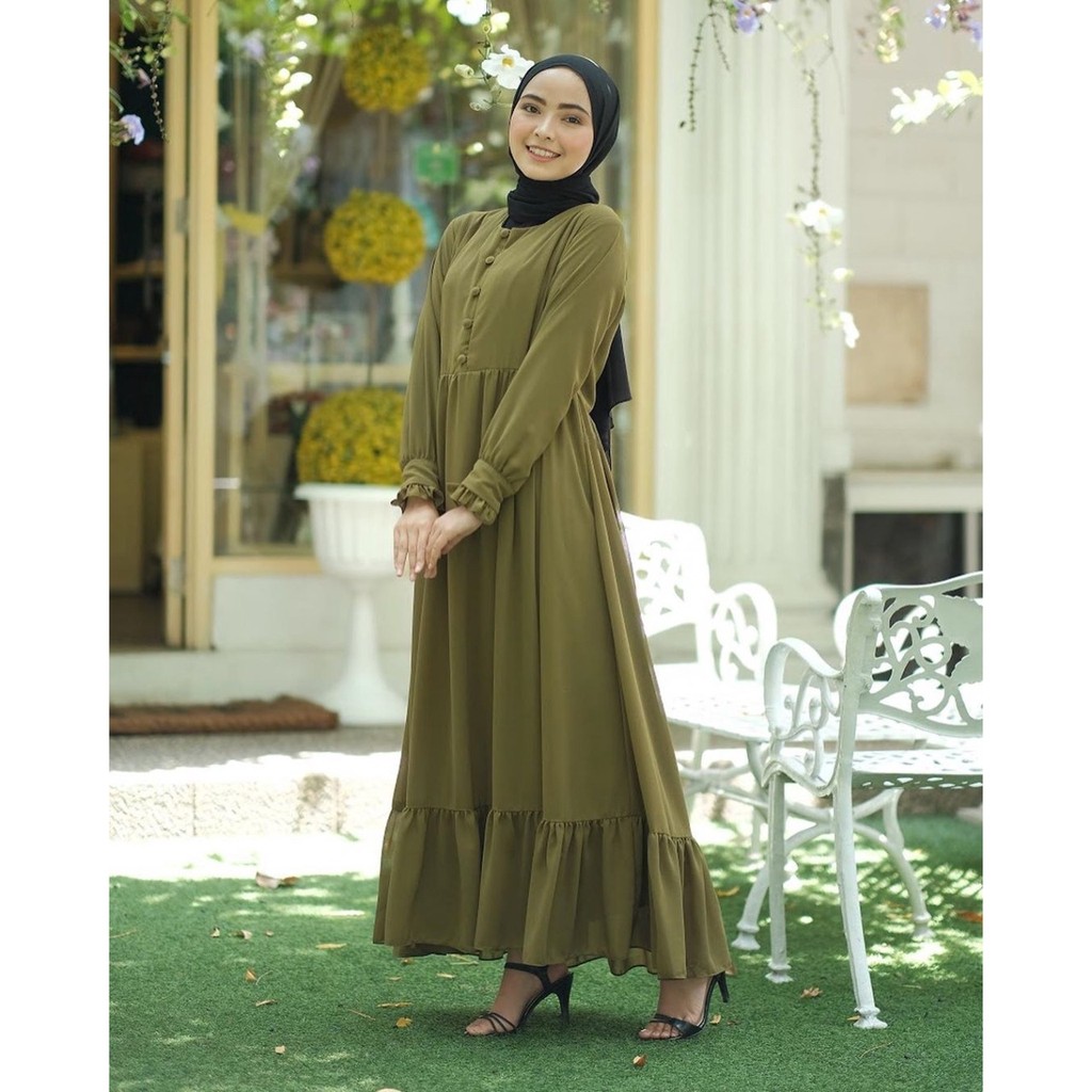 Sofia Maxy l Dress Muslim Polos Gamis Remaja Terpopuler