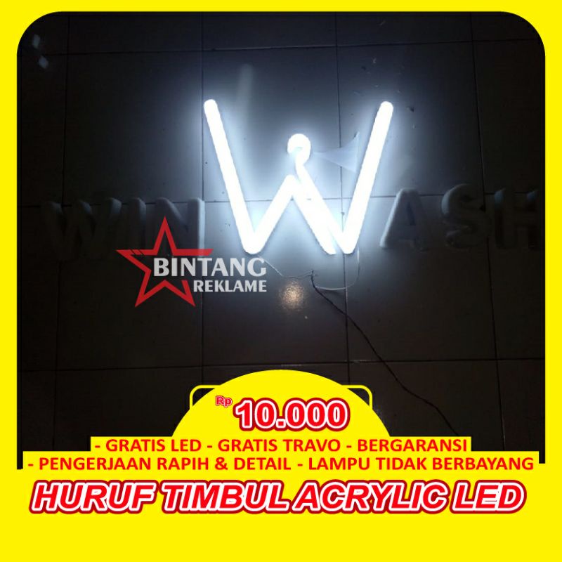 Jual HURUF TIMBUL AKRILIK LED ACRYLIC STAINLESS NEONBOX LETTERSIGN ...