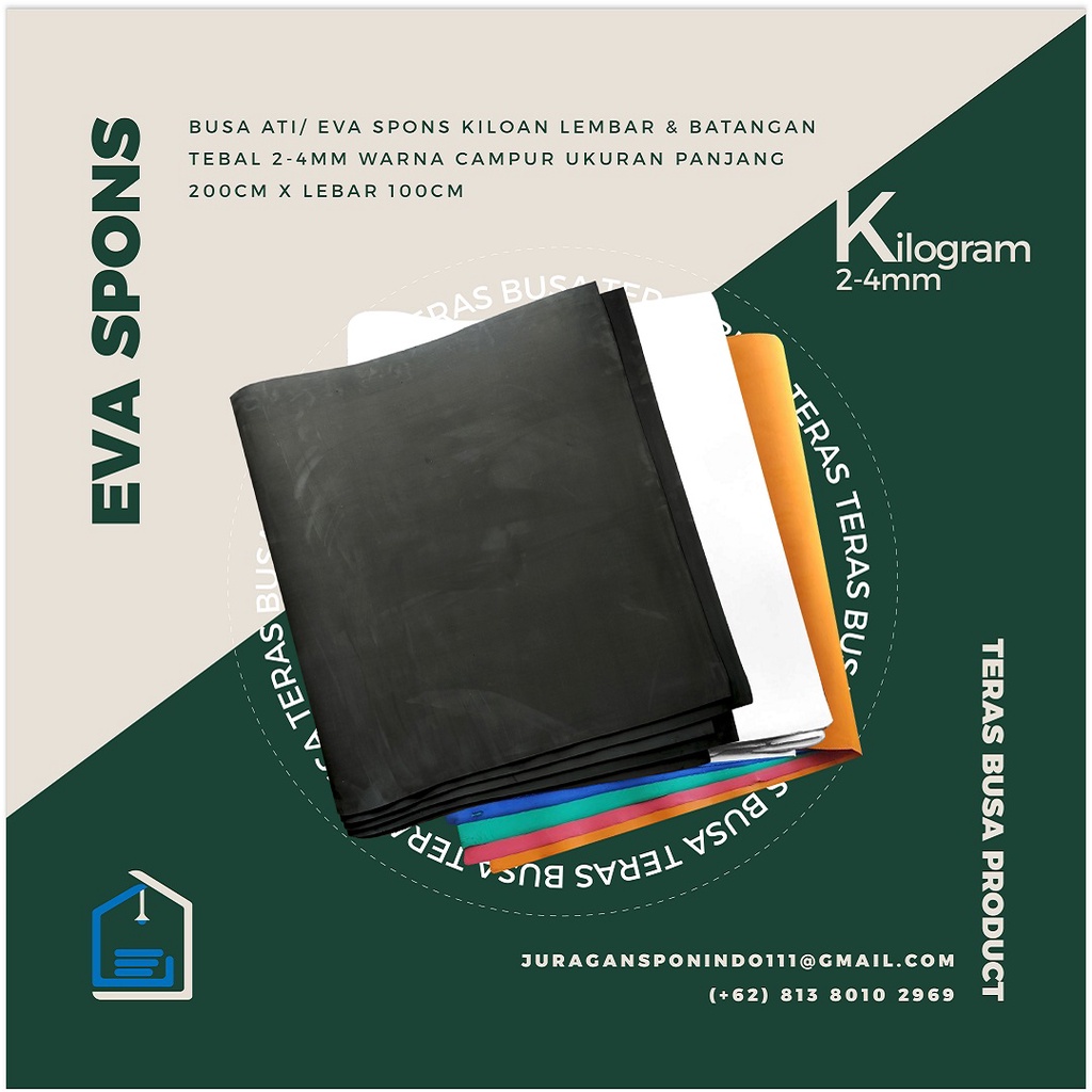 BUSA ATI/EVA SPONS KILOAN TEBAL 2-4MM EVA SPON || BUSA ATI || FOAM